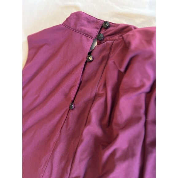 NWT Kimi And Kai Maternity Josephine Ruffle Sheath Dress Size Small Maroon Wine - Picture 4 of 8